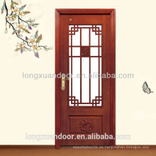 Puerta de madera del diseño de cristal, puerta de madera del vintage, puerta interior